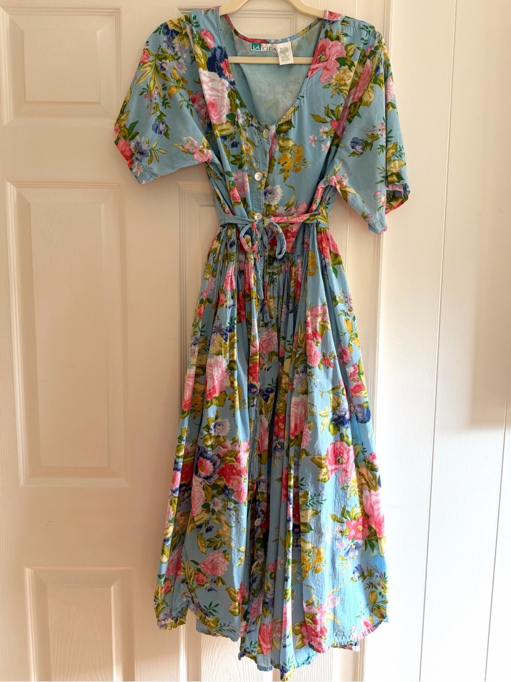 La Cera Cotton Maxi Floral Dress